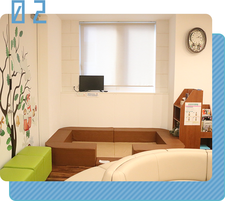 ベビーカー対応キッズスペース完備